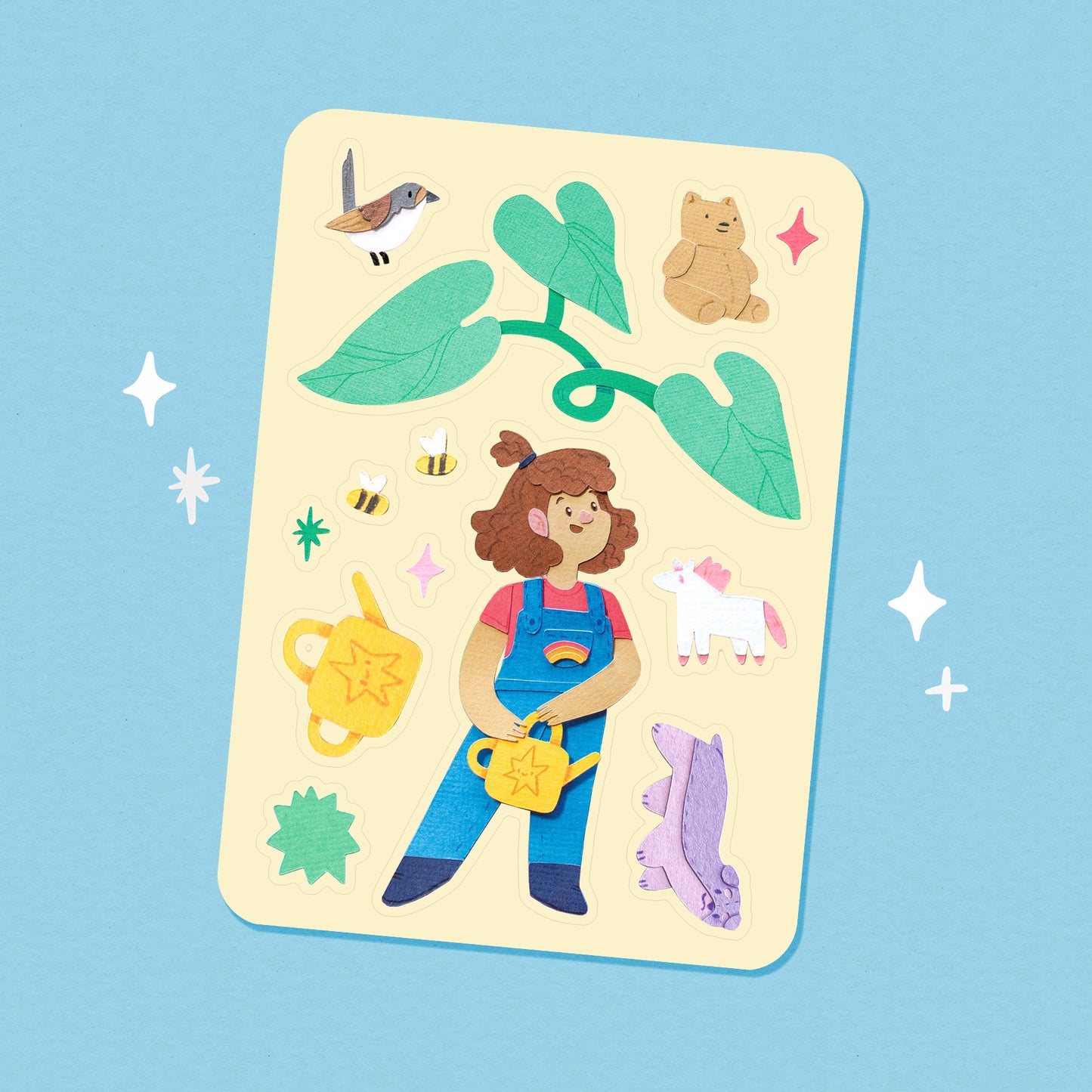 Grow Big, Little Seed A6 Sticker Sheet