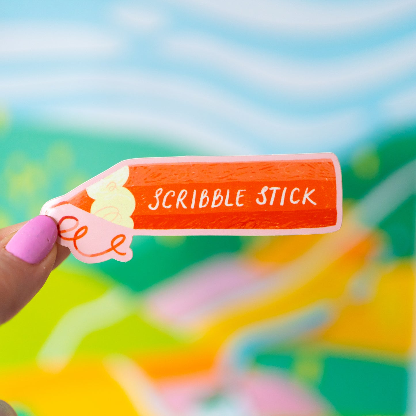 Scribble Stick Sticker