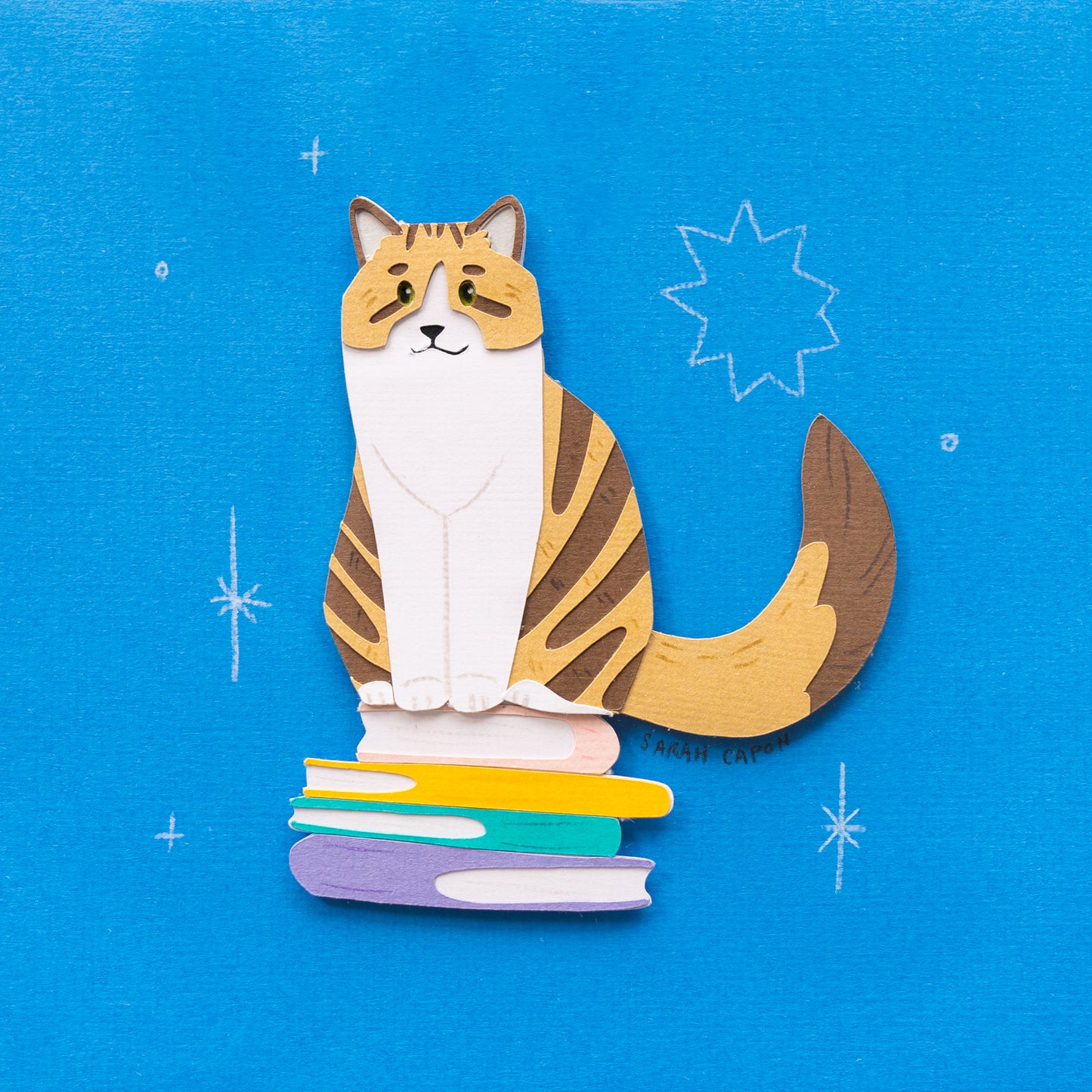 Tabby cats on Books
