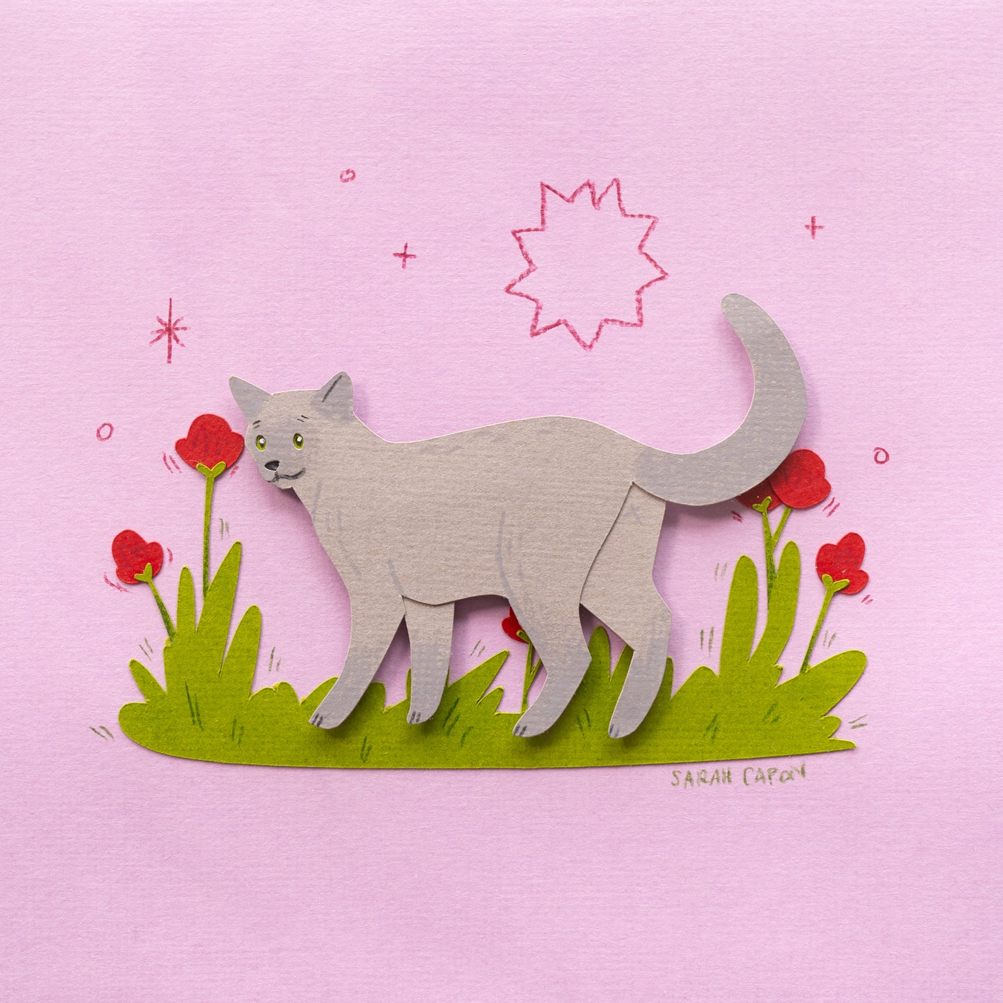 Cats Among Flowers