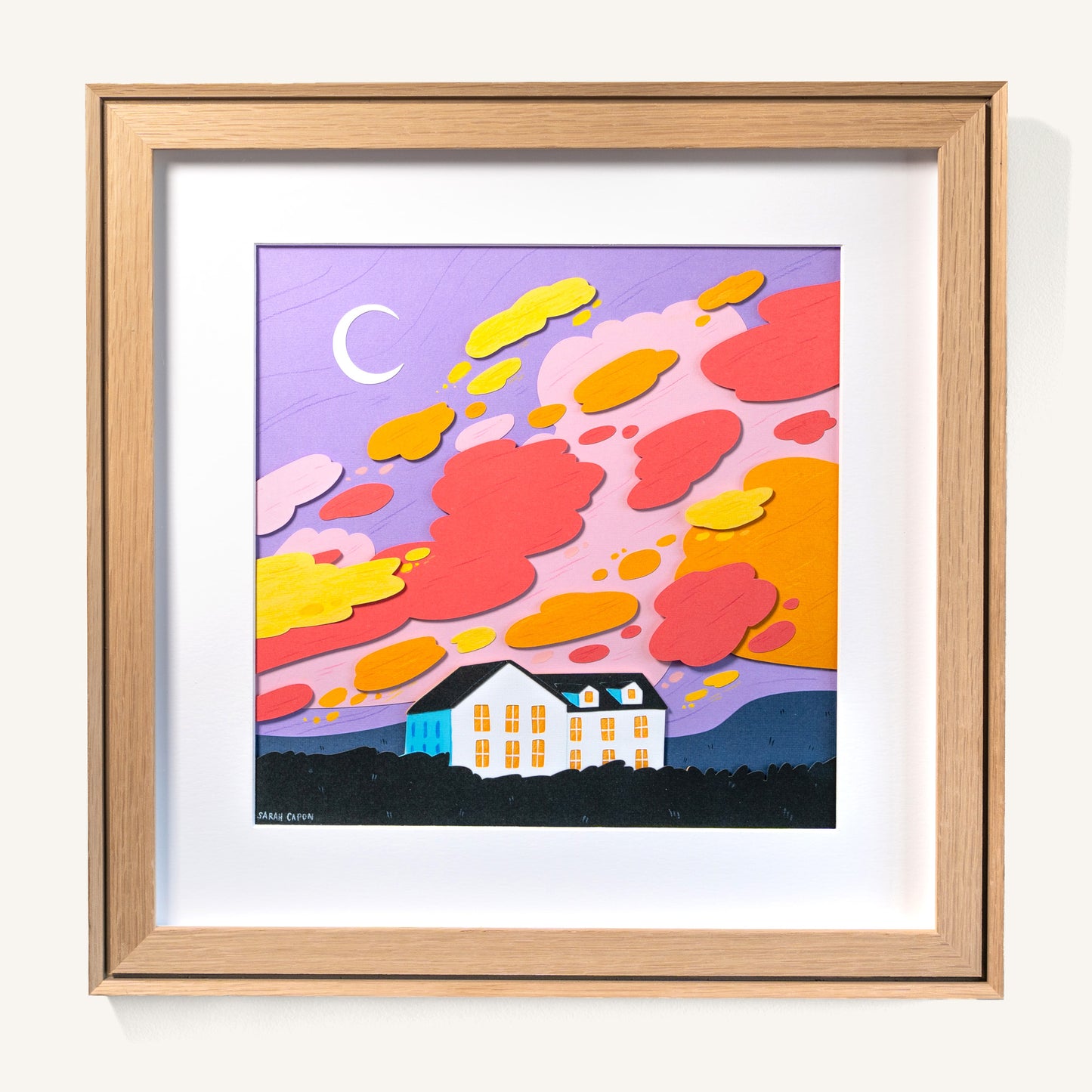Cloudy Sunset / Framed Original