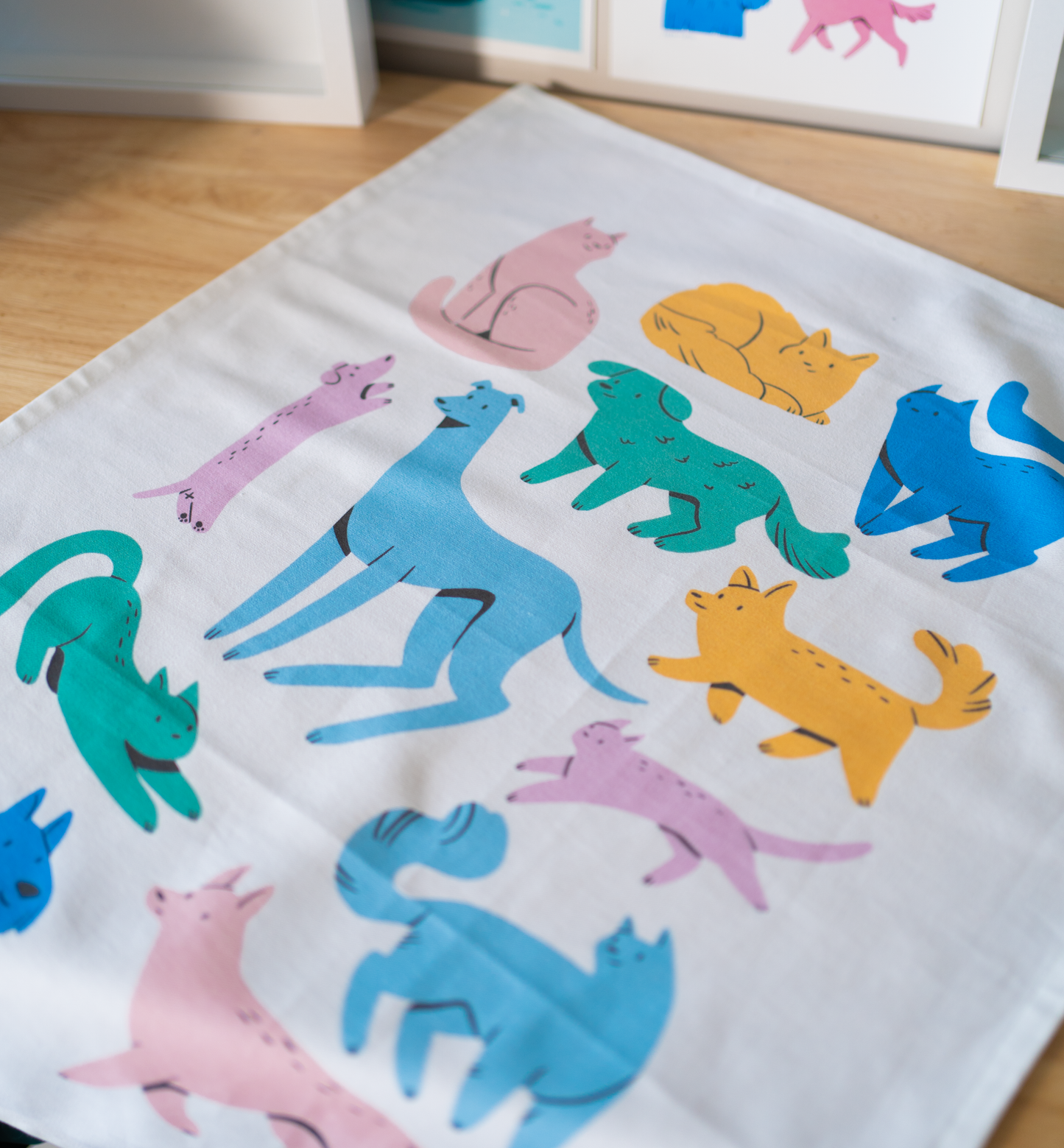 Dogs & Cats Tea Towel