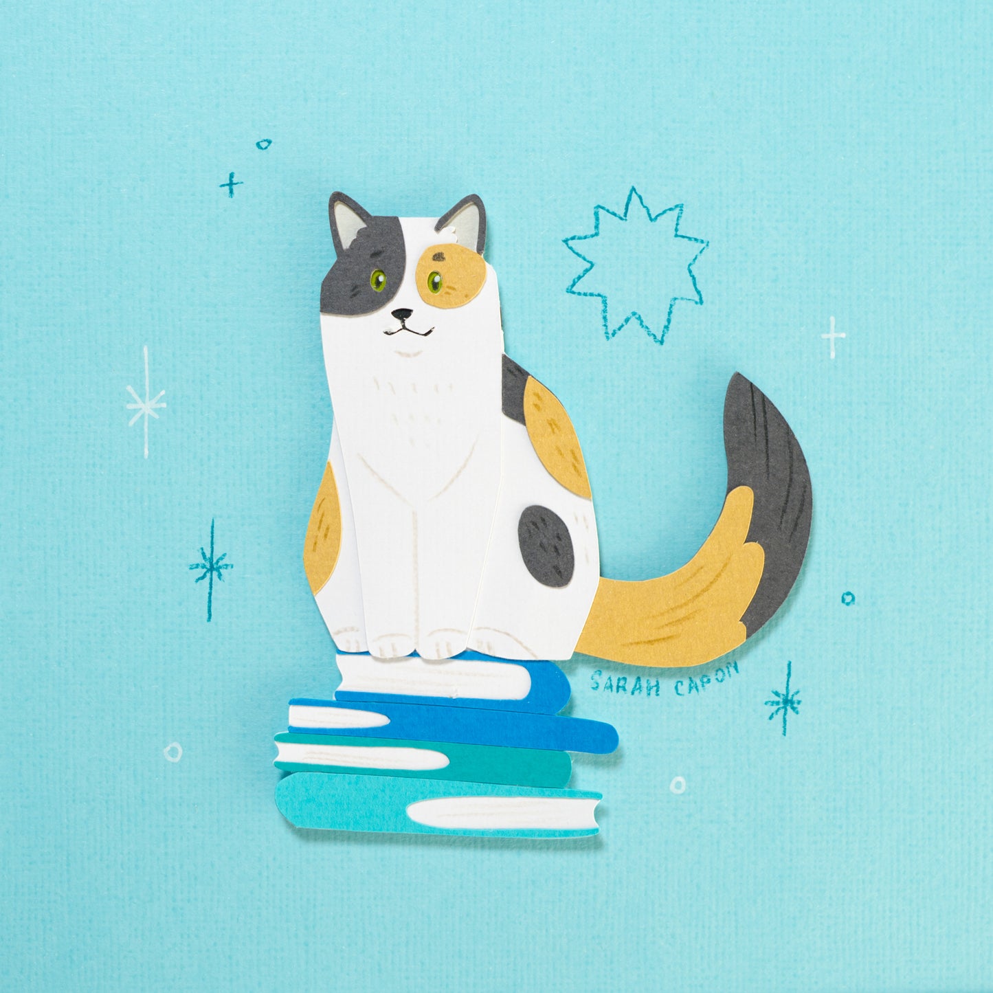 Calico Cats on Books
