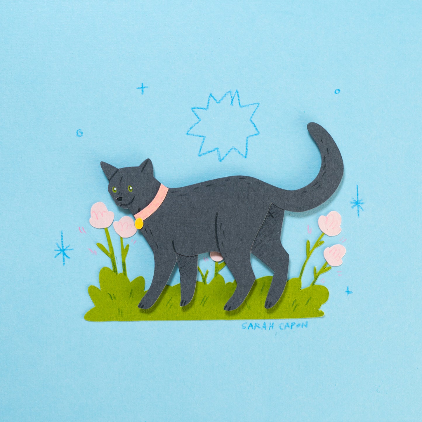 Cats Among Flowers