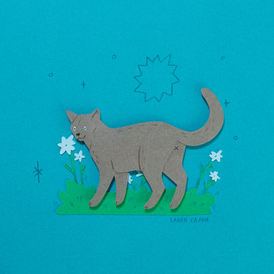 Cats Among Flowers