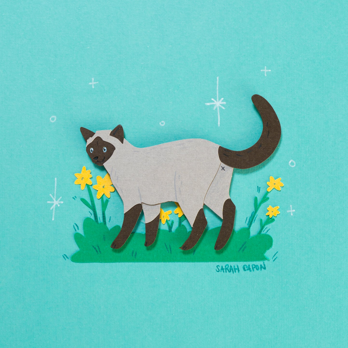 Cats Among Flowers