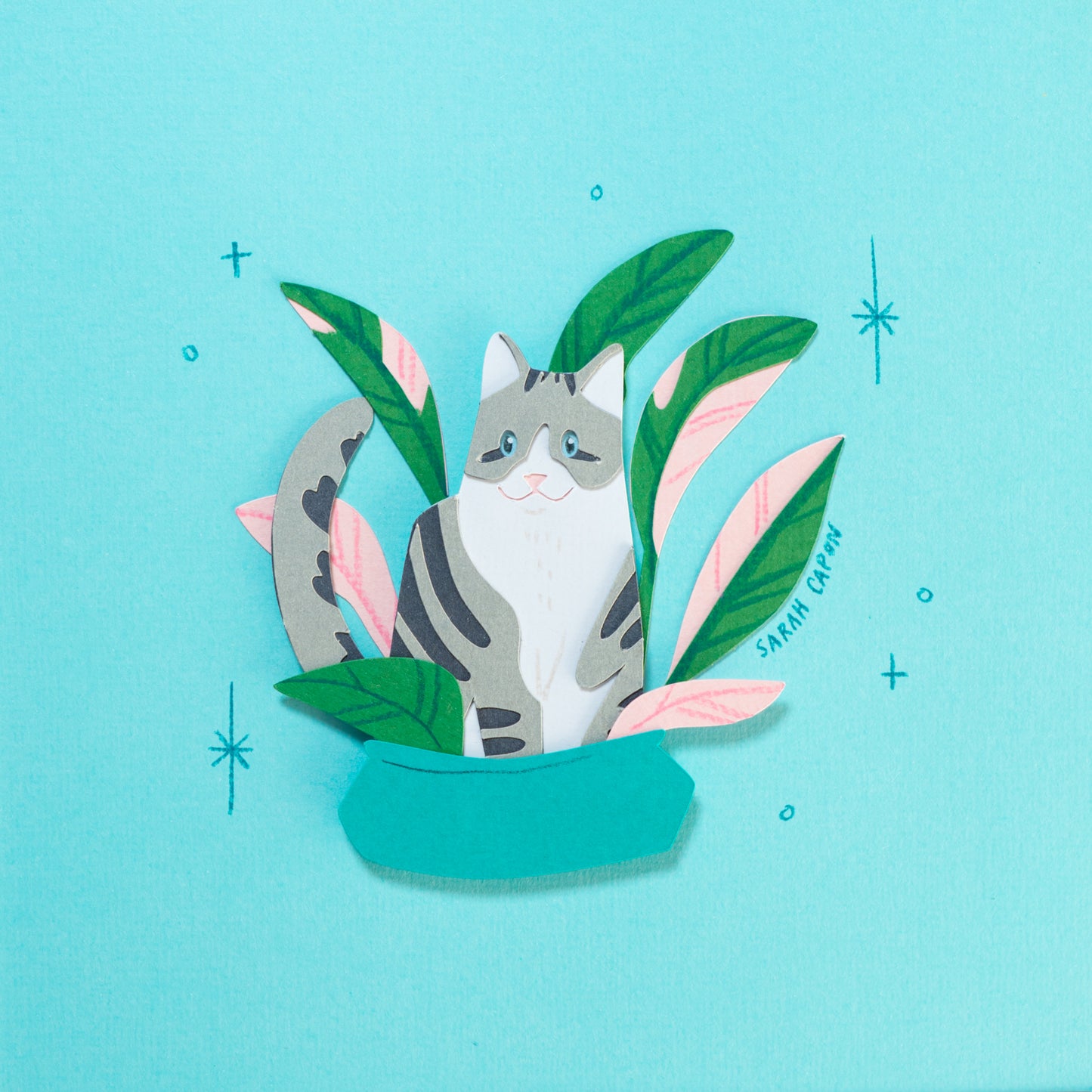 Tabby Cats in Plants