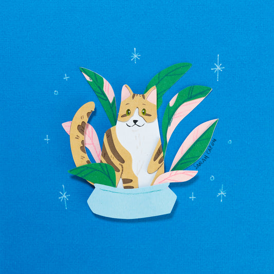 Tabby Cats in Plants