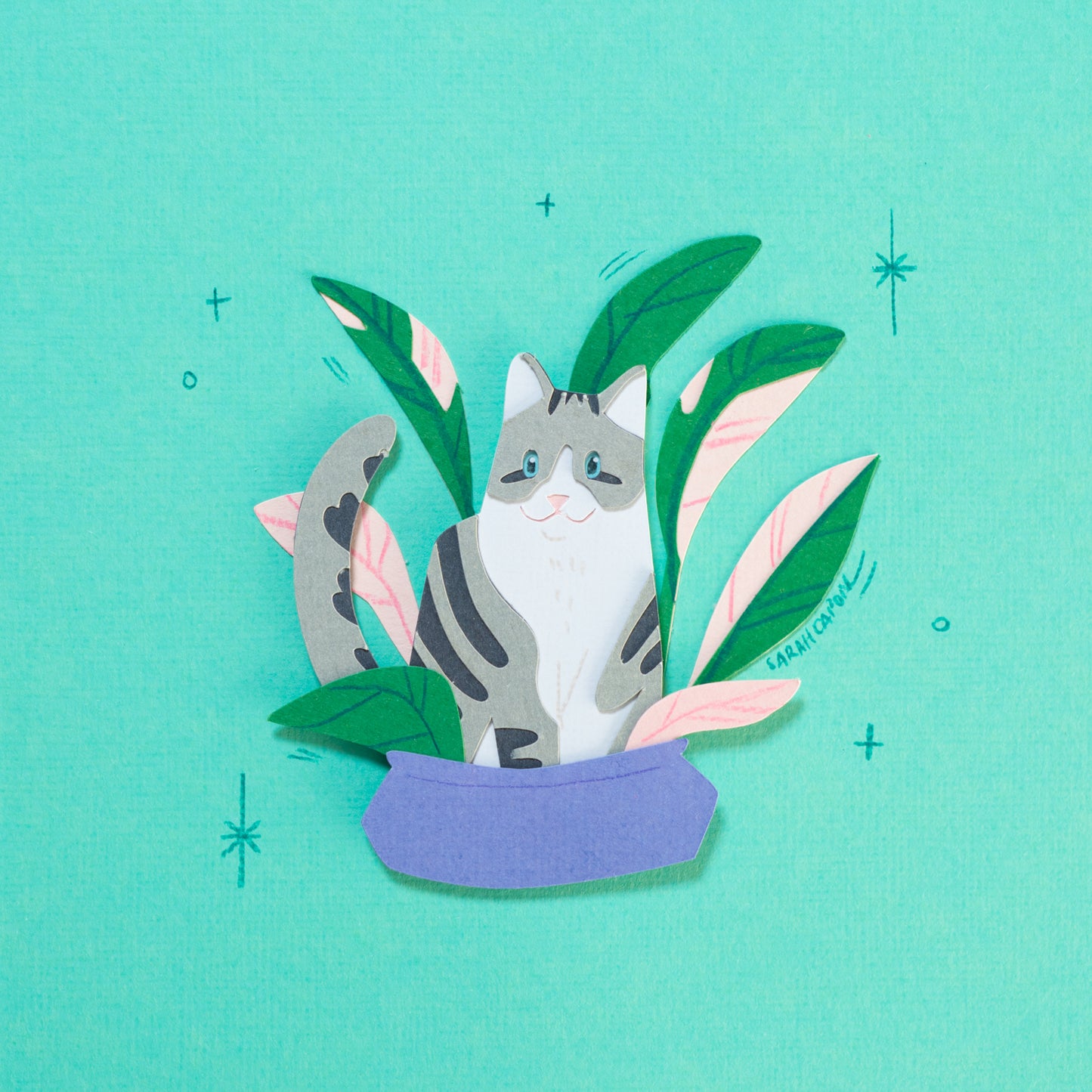 Tabby Cats in Plants