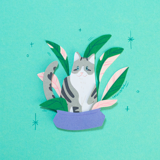 Tabby Cats in Plants