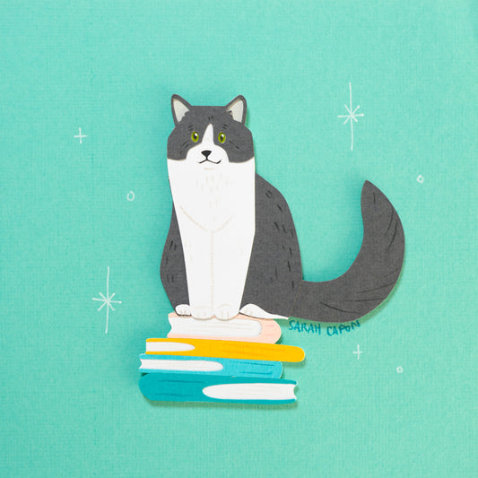 Tuxedo Cats on Books