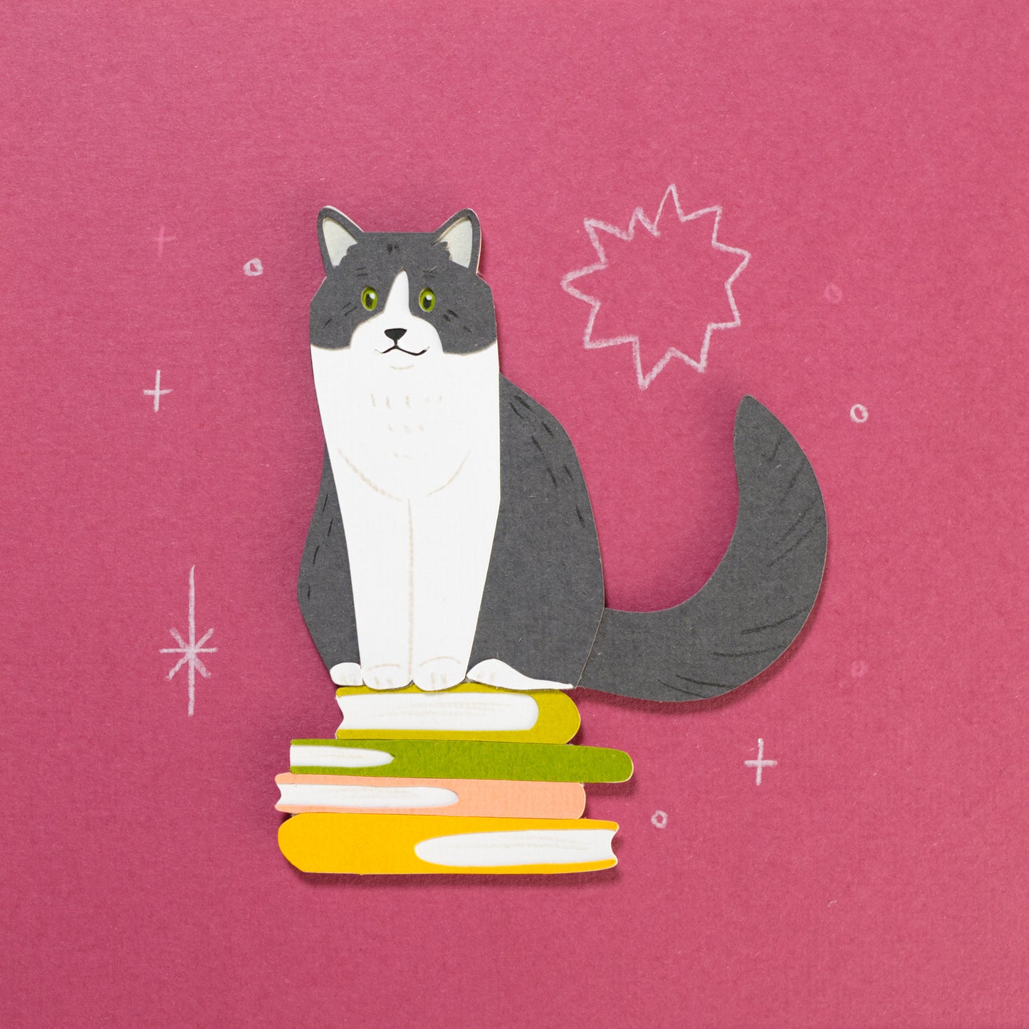 Tuxedo Cats on Books