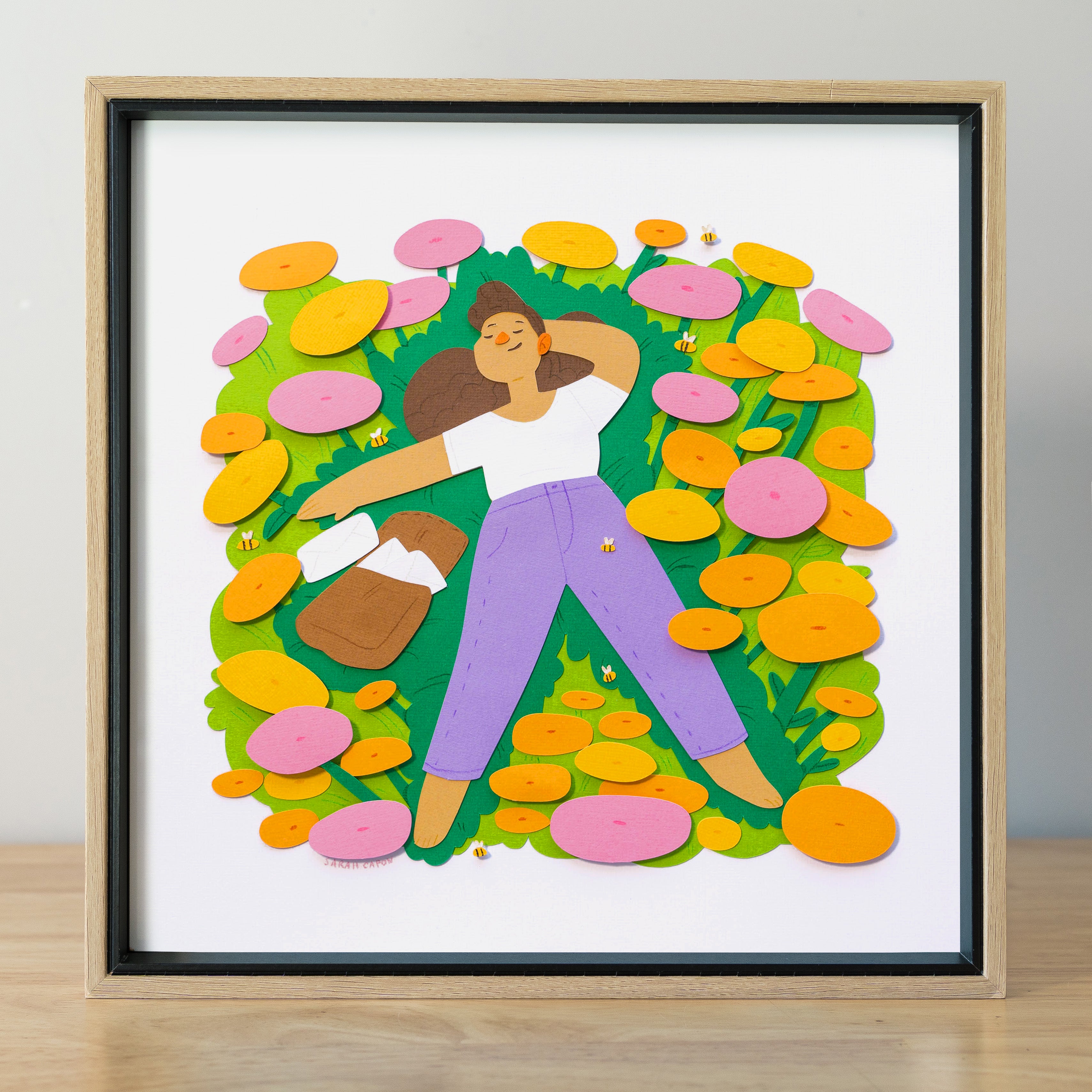 Laying Among the Bees Print