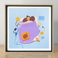 Snoozing Print