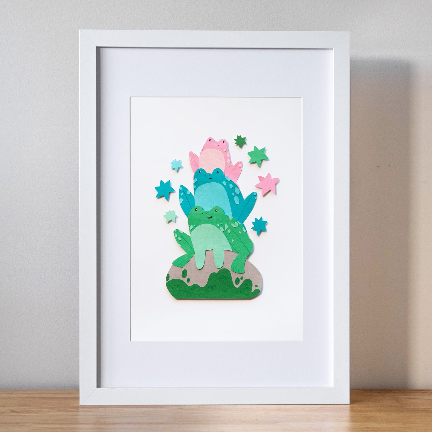 Stone and Frogs Print