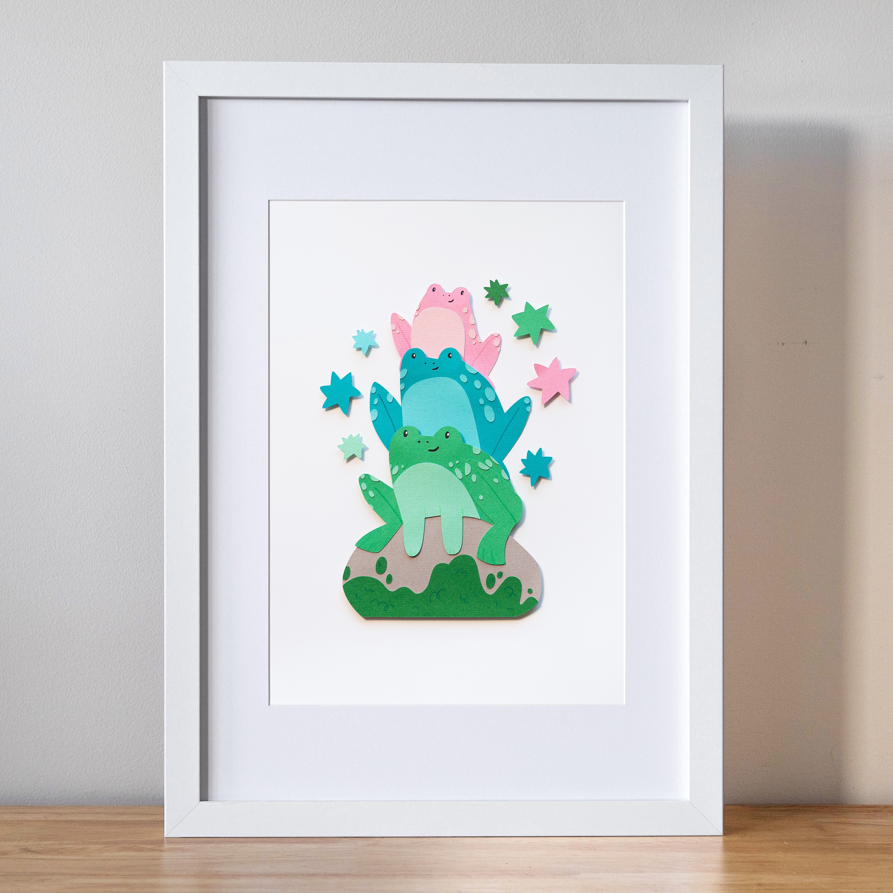 Stone and Frogs Print