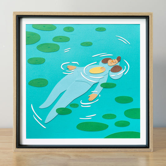 Floating in the Calm Water Print