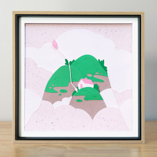 Mossy Cliffs Above the Clouds Print