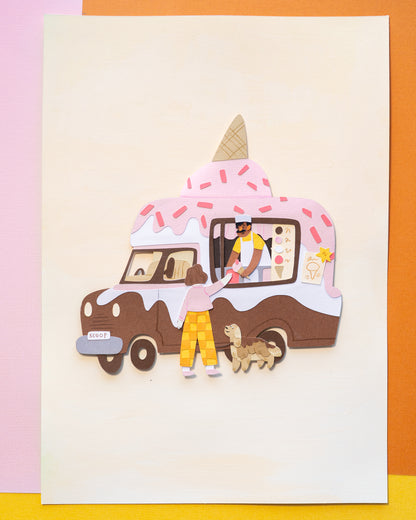 Strawberry Ice Cream Truck Original