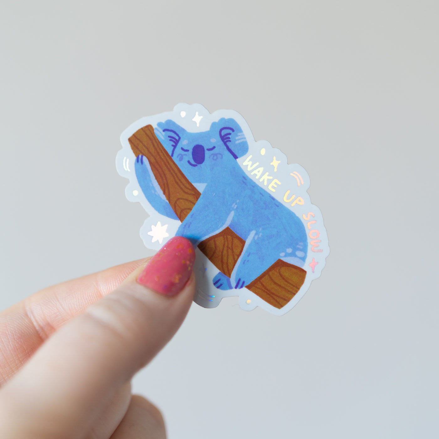 Wake Up Slow Koala Sticker