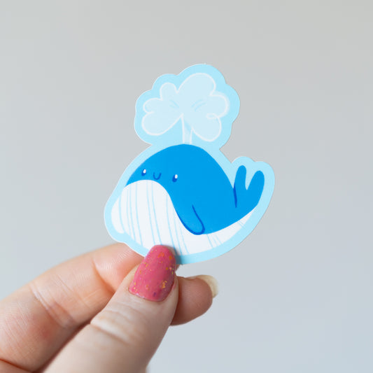 Happy Little Whale Sticker