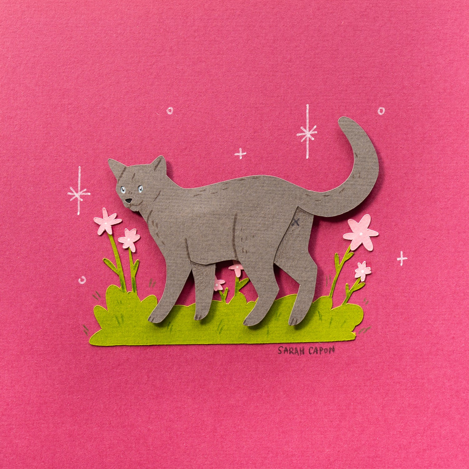 Cats Among Flowers