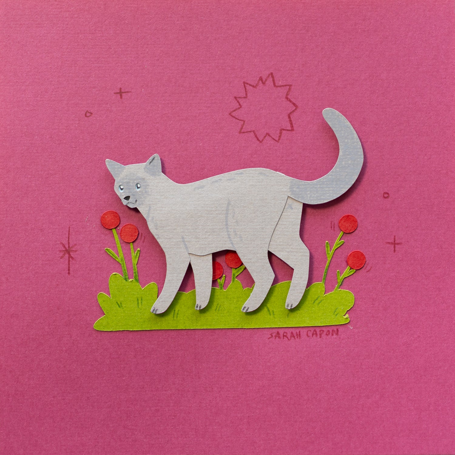 Cats Among Flowers