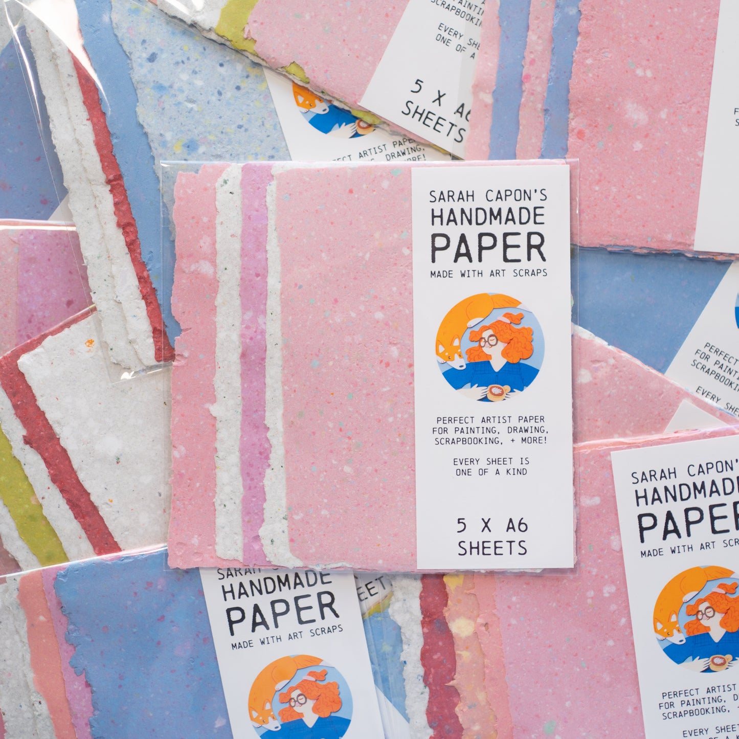 Lucky Dip Handmade Paper - Assorted A6 x5 Pack