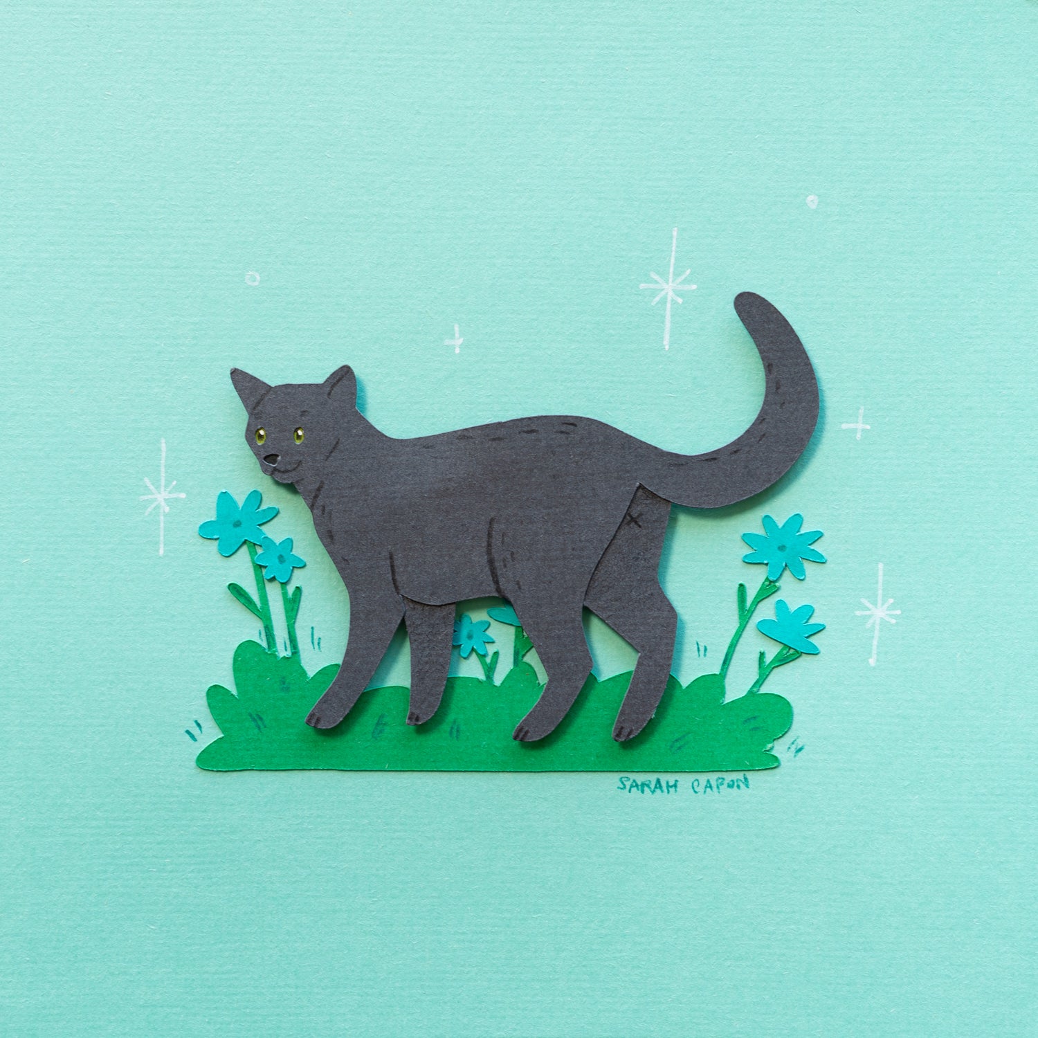 Cats Among Flowers