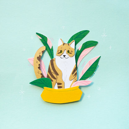Tabby Cats in Plants