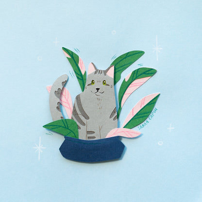 Tabby Cats in Plants