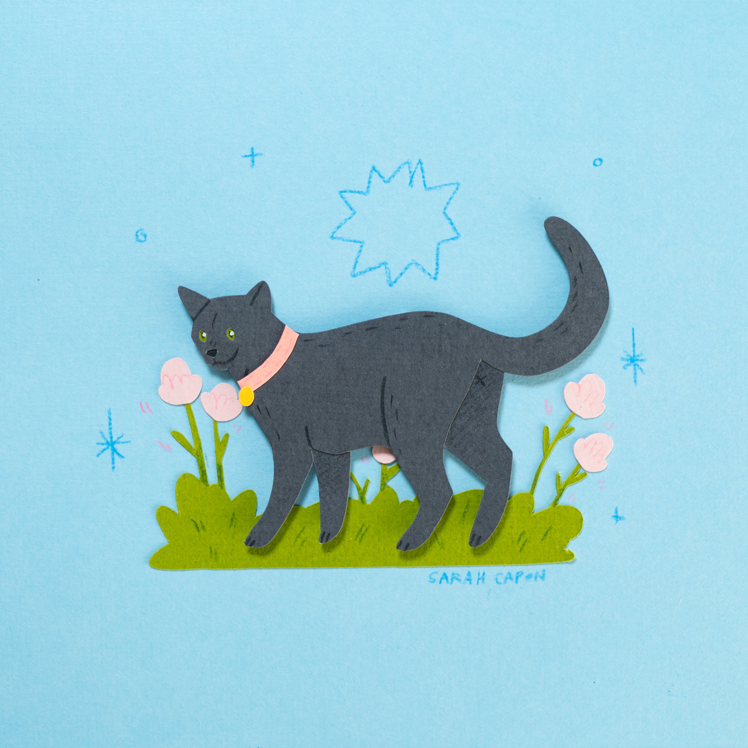 Cats Among Flowers