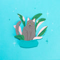 Grey Cats in Plants