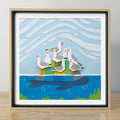 Seagulls and the Shell Print