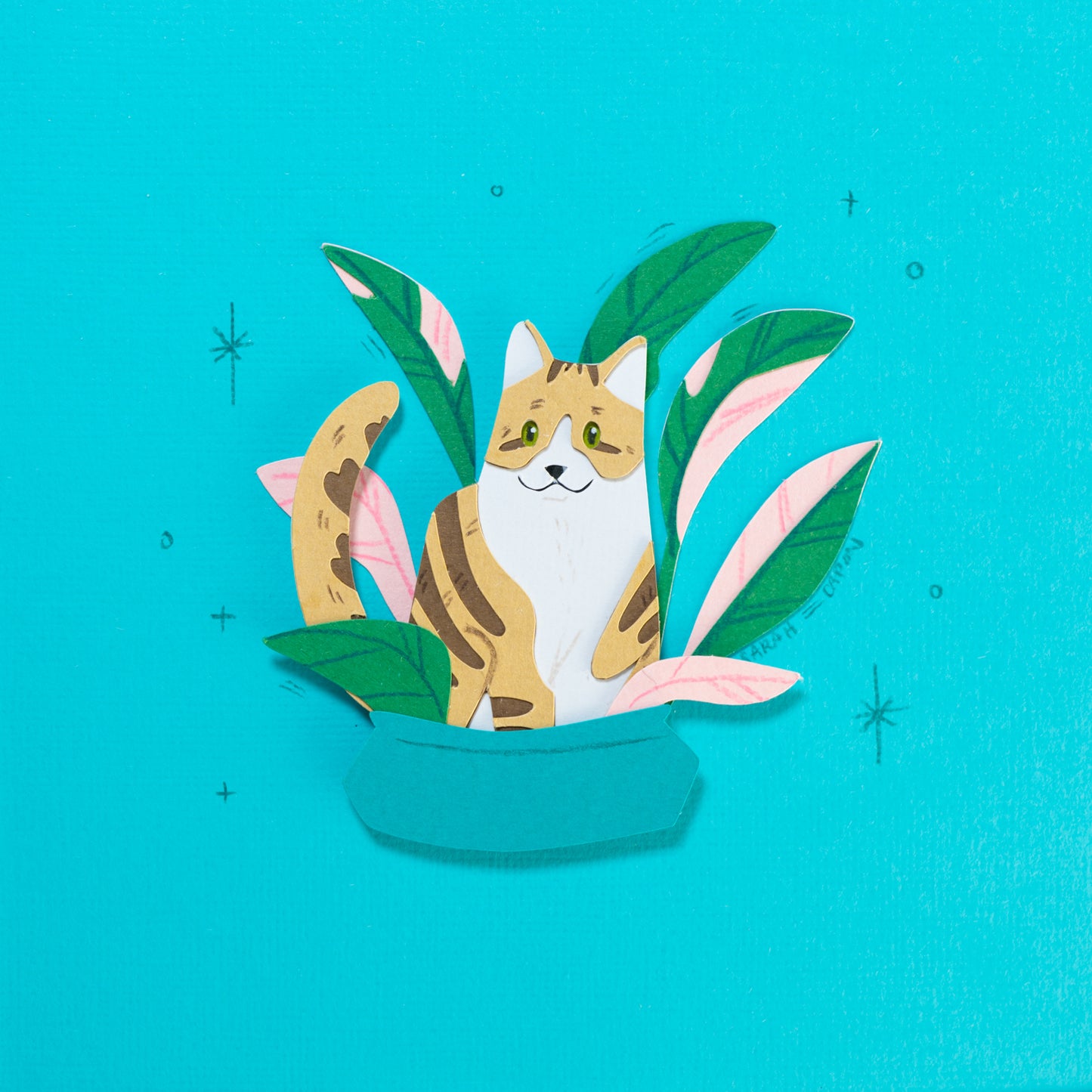 Tabby Cats in Plants