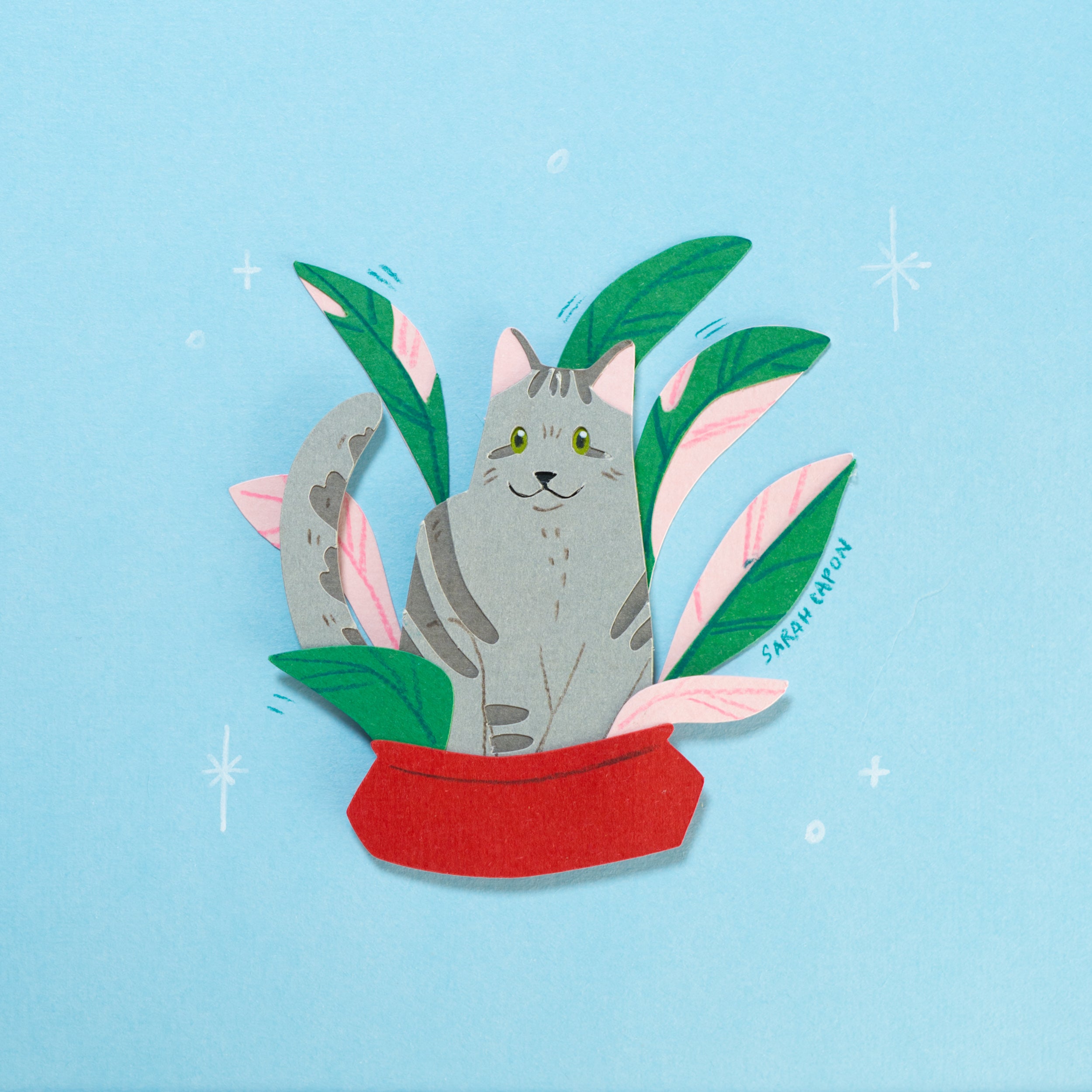 Tabby Cats in Plants