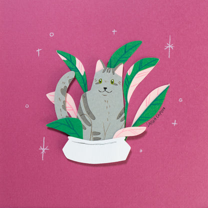 Tabby Cats in Plants